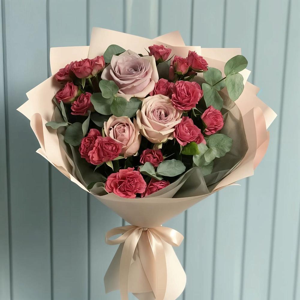 Букет цветов из: Гвоздики и Розы в Волот