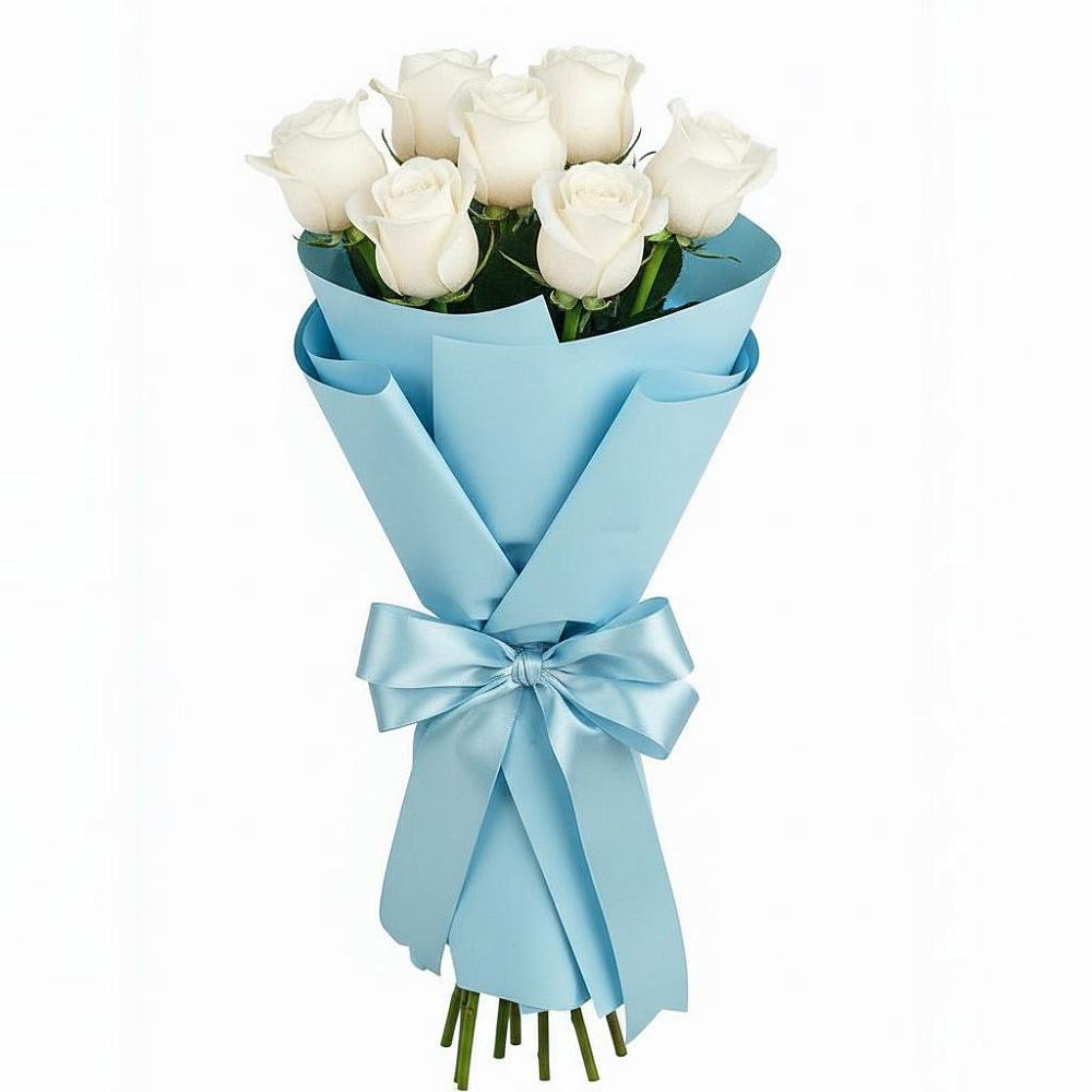 Букет 7 белых роз Проуд в Волот