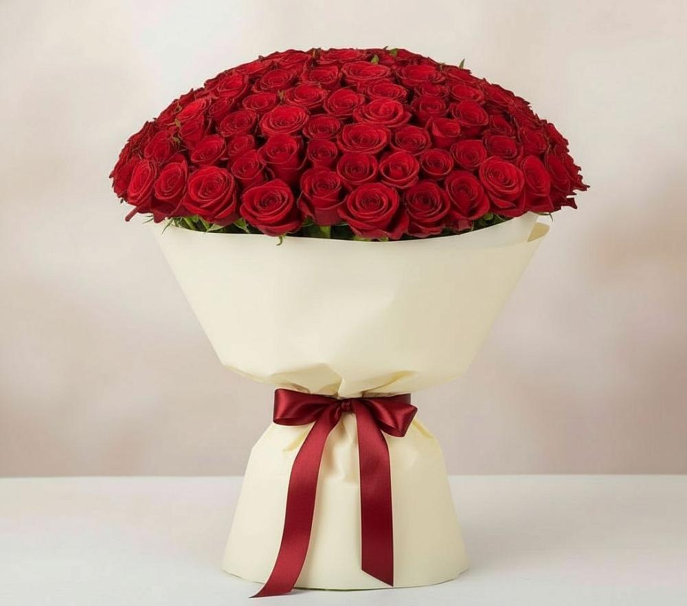 Букет 101 Красная роза Милано в Волот