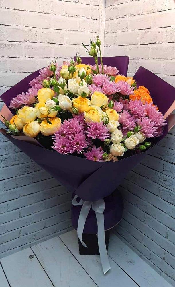 Букет цветов из: Хризантемы и Розы в Волот