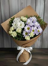 Букет цветов из:  Хризантемы и Розы в Волот