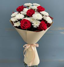 Букет цветов из:  Розы и Хризантемы в Волот