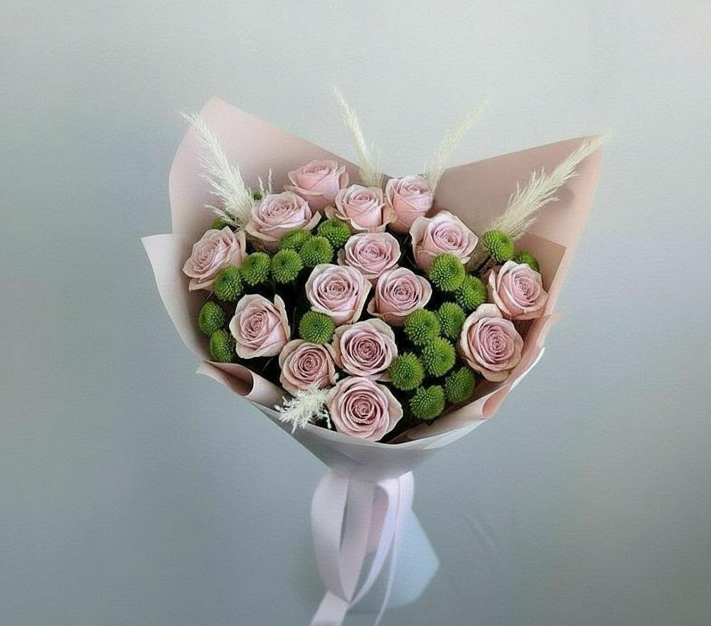 Букет цветов из: Розы и Хризантемы в Волот