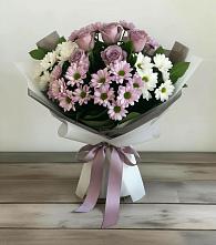 Букет цветов из:  Хризантемы и Розы #REPLACE_PRED# Волот