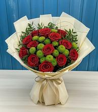 Букет цветов из:  Розы и Хризантемы в Волот