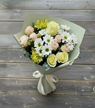 Букет цветов из:  Альстромерии, Розы и Хризантемы в Волот