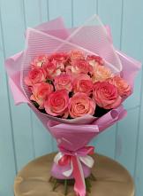 Букет 15 Розовых роз Равель в Волот